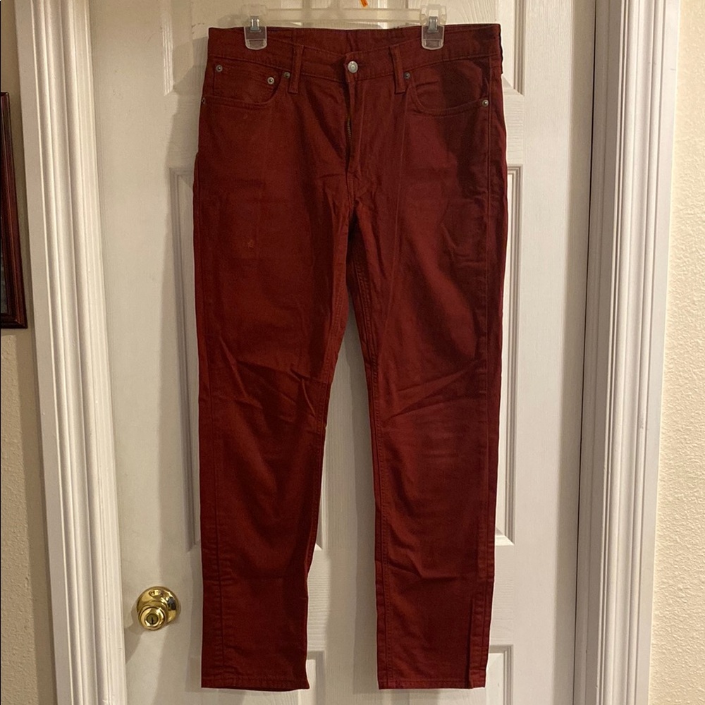 Levi’s 511 Slim Fit Red Straight-Leg Jeans 33x30